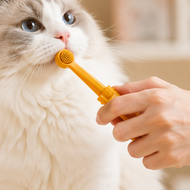 Soft Pet Toothbrush Set with Storage Case