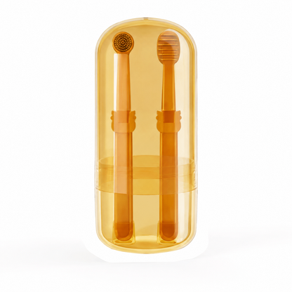 Soft Pet Toothbrush Set with Storage Case