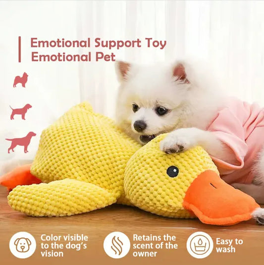 Quacking Crinkle Duck Comfort Calming Toy for Dog Separation Anxiety Proper Relief