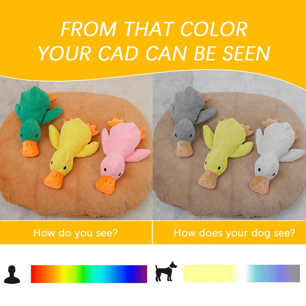 Quacking Crinkle Duck Comfort Calming Toy for Dog Separation Anxiety Proper Relief