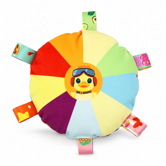 Small Duck Pattern Interactive Squeaky Dog Flying Disc Toy