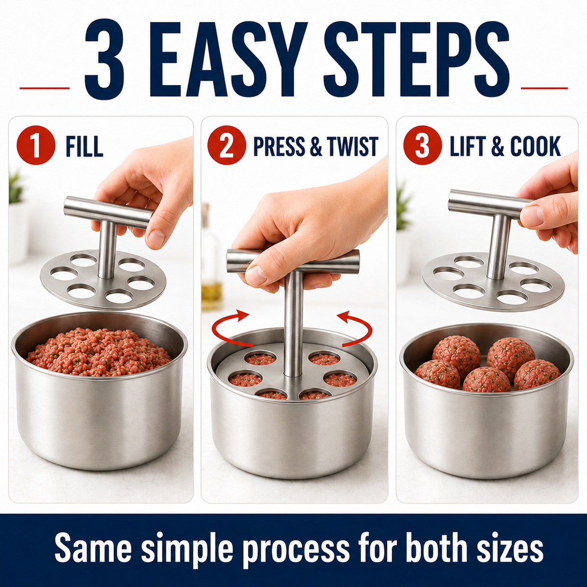 🎉Buy More Get More Free🔥Stainless Steel Meatball Press