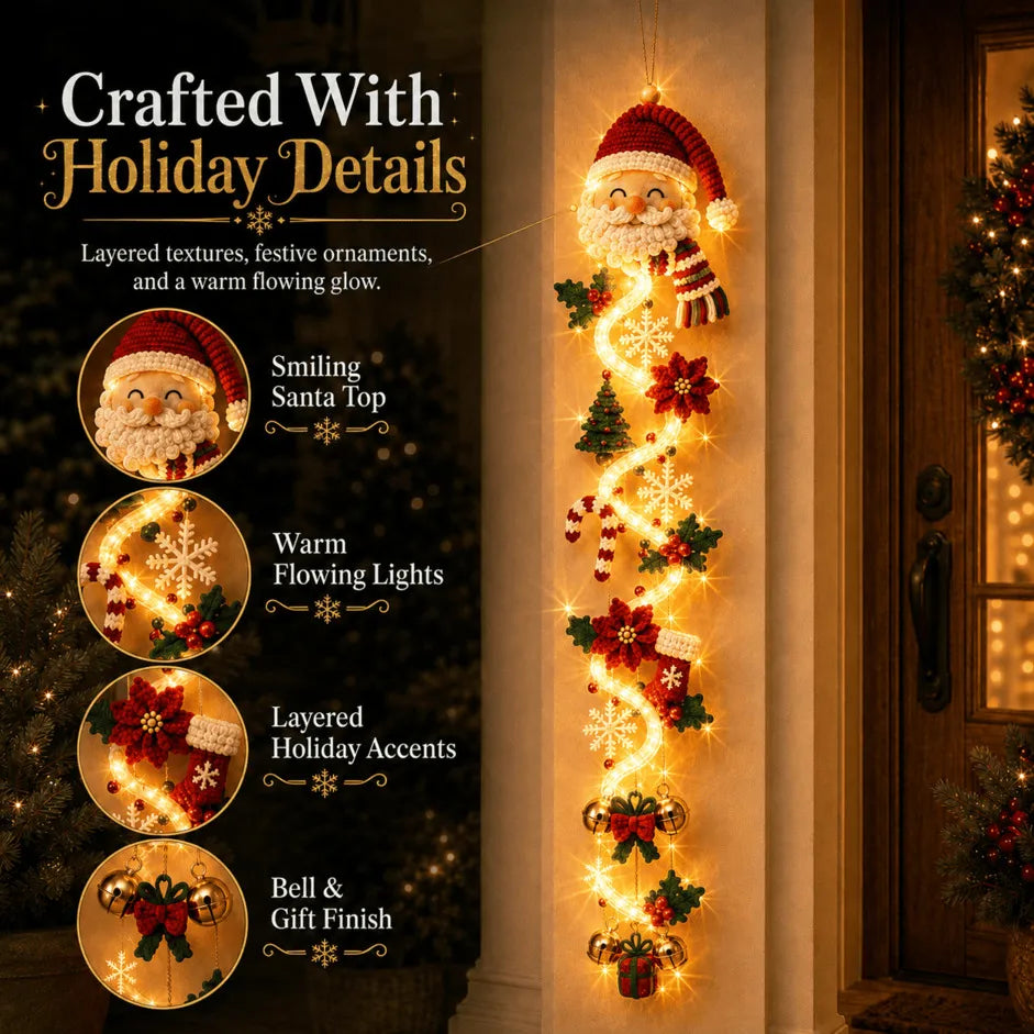 ⏳ Last Day 38% OFF – 🎄 Light-Up Christmas Door Hanger | Features 6 festive illuminated designs that cast a warm glow, combining 3D detailing with a space-saving vertical profile ✨