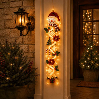 ⏳ Last Day 38% OFF – 🎄 Light-Up Christmas Door Hanger | Features 6 festive illuminated designs that cast a warm glow, combining 3D detailing with a space-saving vertical profile ✨