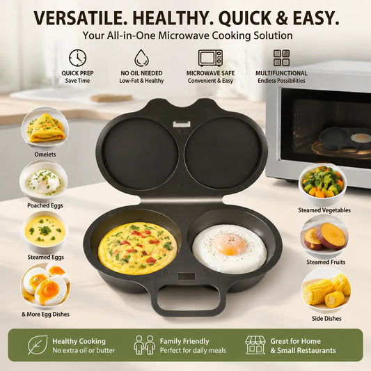 BUY 1 GET 1 FREE🍳 Microwave Omelette Maker – BPA-Free Non-Stick Egg Cooker for Quick & Easy Breakfasts
