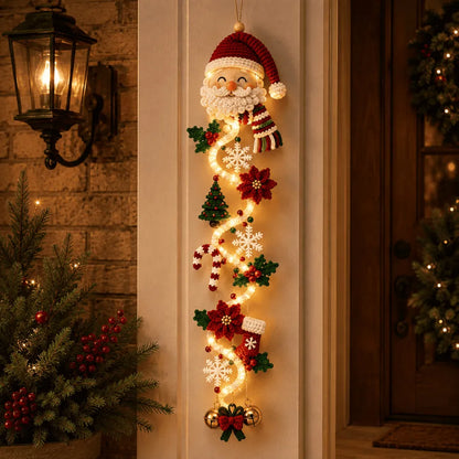 ⏳ Last Day 38% OFF – 🎄 Light-Up Christmas Door Hanger | Features 6 festive illuminated designs that cast a warm glow, combining 3D detailing with a space-saving vertical profile ✨