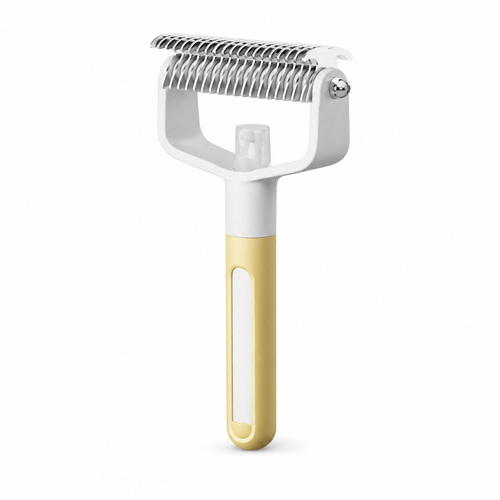 Yellow Spray Pet Grooming & Deshedding Comb