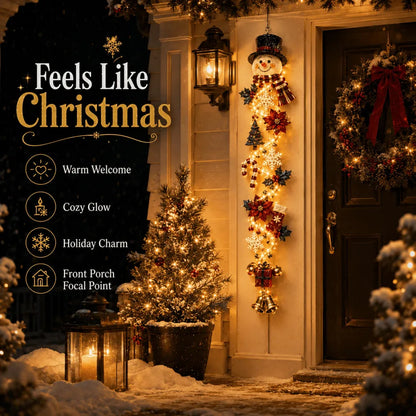 ⏳ Last Day 38% OFF – 🎄 Light-Up Christmas Door Hanger | Features 6 festive illuminated designs that cast a warm glow, combining 3D detailing with a space-saving vertical profile ✨