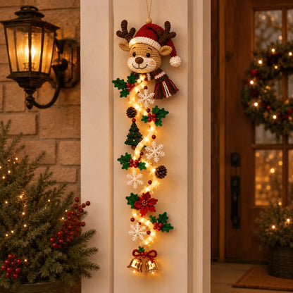 ⏳ Last Day 38% OFF – 🎄 Light-Up Christmas Door Hanger | Features 6 festive illuminated designs that cast a warm glow, combining 3D detailing with a space-saving vertical profile ✨