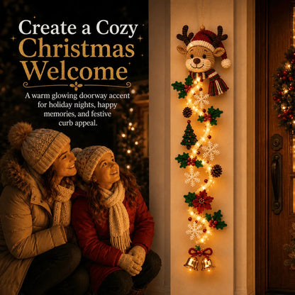 ⏳ Last Day 38% OFF – 🎄 Light-Up Christmas Door Hanger | Features 6 festive illuminated designs that cast a warm glow, combining 3D detailing with a space-saving vertical profile ✨